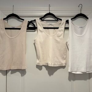 Perfectwhitetee Women's Sleeveless Tops - Cream, White, and Tan
